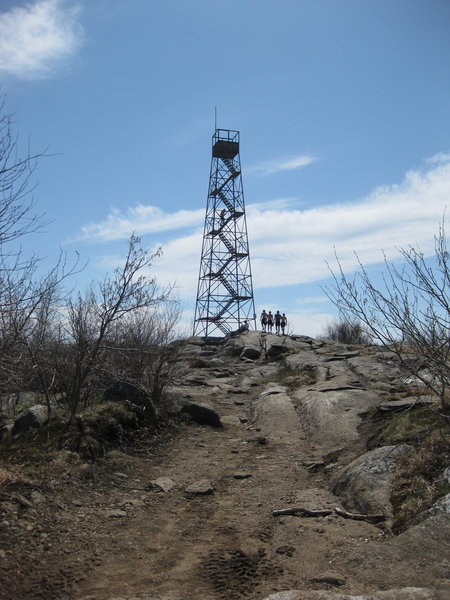 Some runners climb South Beacon Mountain Fire Tower