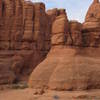 Towering red sandstone pillars