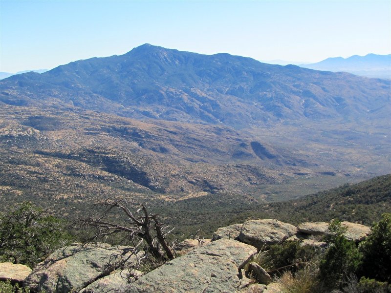 View of the Rincons from Tanque Verde Peak