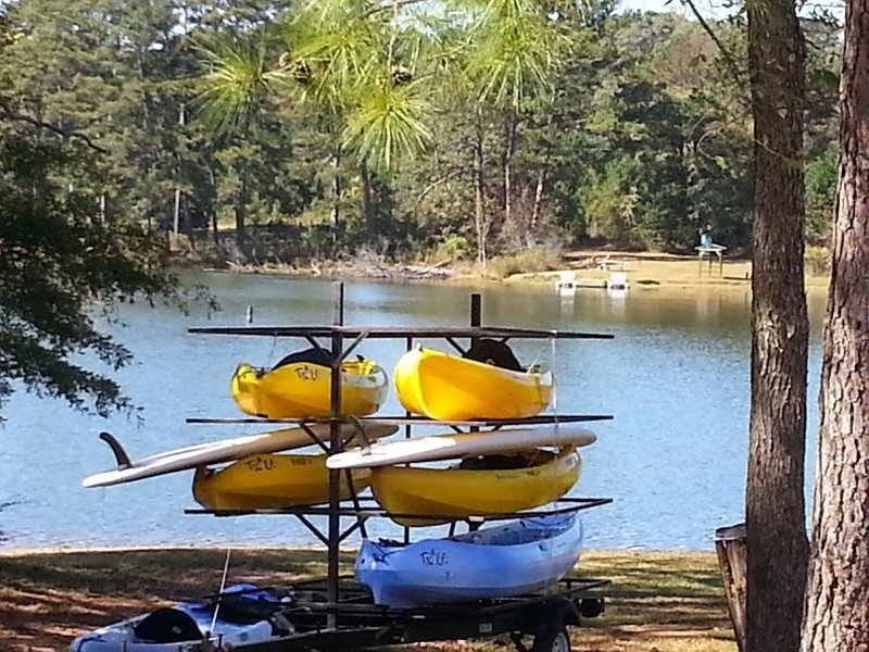 SUPs and Kayaks at Alexander Lake.
