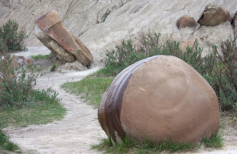 Cannonball Concretion at the Cannonball Concretion Parking Lot.