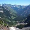 Views of the valley below from the Pacific Crest Trail