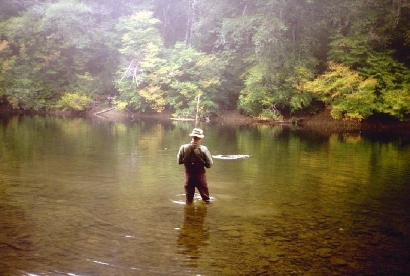 Fishing for steelhead (by Kim)