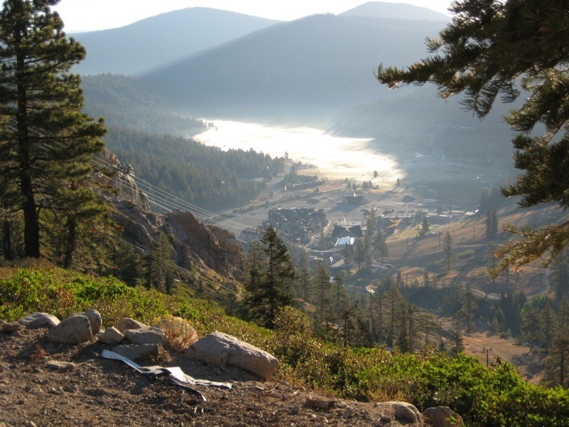 Looking down at Squaw Valley fog