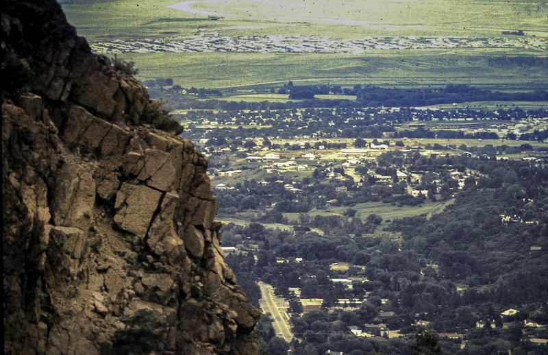 Looking down on Colorado Springs.