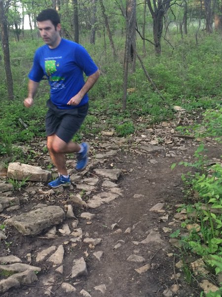 Careful running required on this section of the Orange Trail