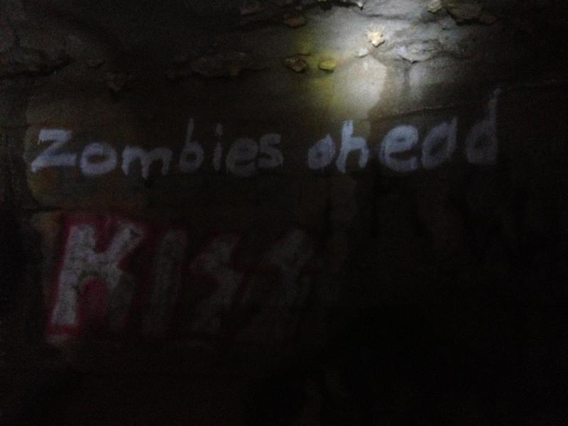 Graffiti inside of Rock House Cave