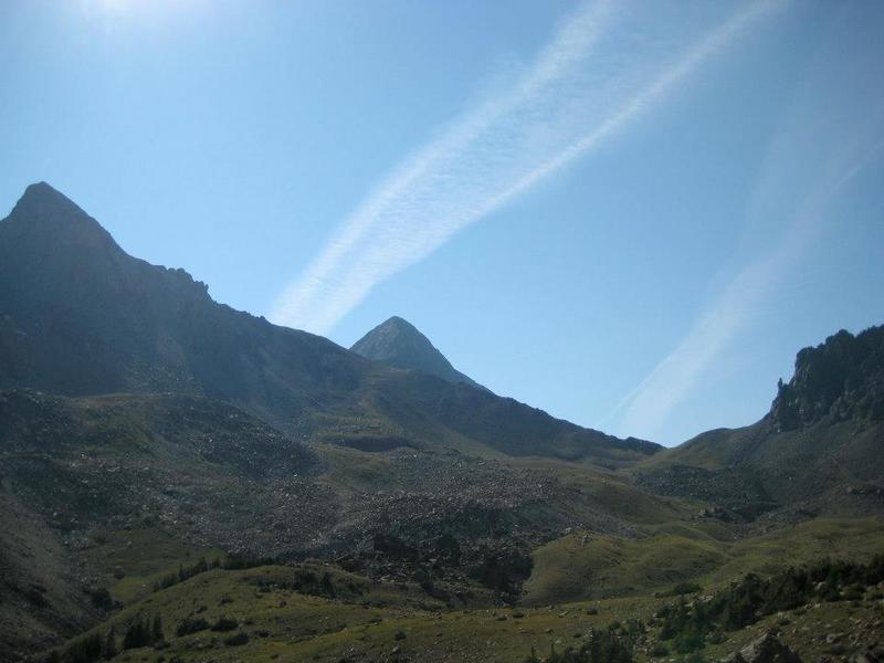 A view of the basin, with Mt. Lindsey in the distance - from the Mt. Lindsey Trail.