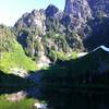 The view of the sheer walls heading up Mt. Pilchuck.