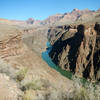 The rim above the Colorado River.