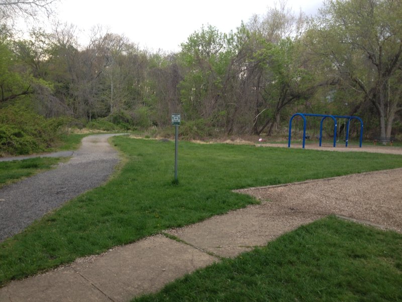 Playground access along the Long Branch Trail