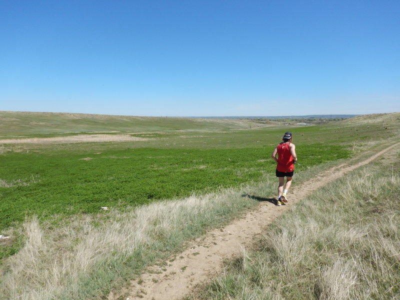 Running along the broad Hidden Valley