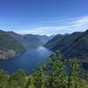 View towards Monte Boglia (the bald peak on left) and Porlezza and the end of the lake