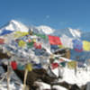 Cho Oyu and prayer flags from Gokyo Ri