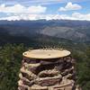 The "sighting disc" at the top of Green Mountain.  Line up the pins so you know what mountain you're looking at.