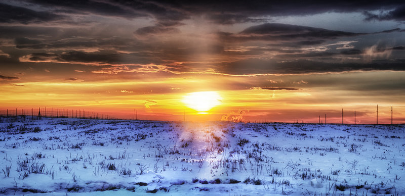 Colorado morning sunrise from the High Plains Trail