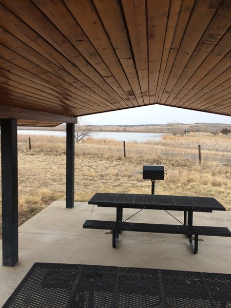 Nice picnic area at the trailhead near Rock Creek Farm and Stearns Lake.