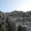 A sample of the scrambly terrain below El Diente's summit.