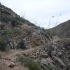 Loose sideslopes on the Sweetwater Trail