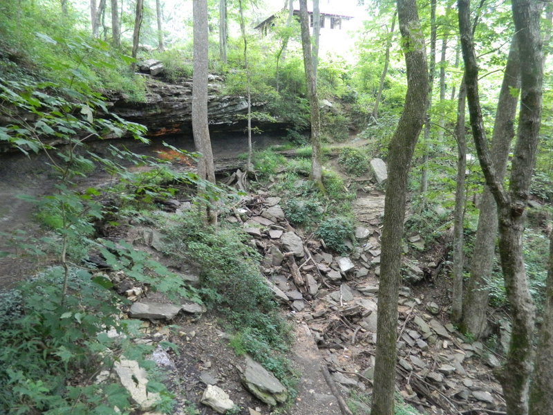 Nice limestone rock formation near the primitive lodge