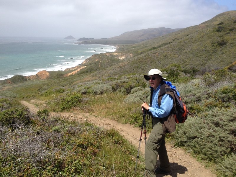 Descending to the beach on the Panorama Trail