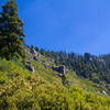 Looking back up from Four Mile Trail.