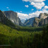 The view down the Yosemite Valley.