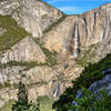 Looking back at Yosemite Falls from Four Mile Trail.