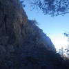 Rocky, exposed trail just below the summit of Mt. Wrightson