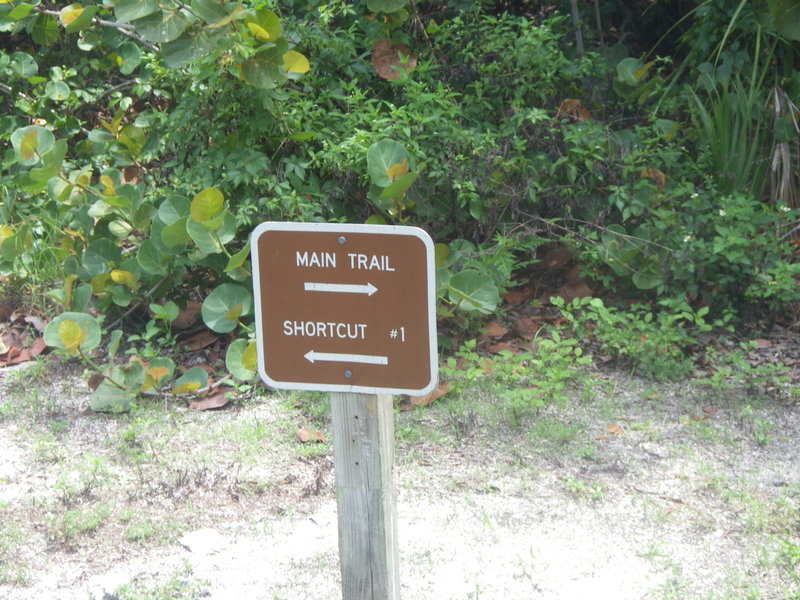 The trail shortcuts are very clearly marked.