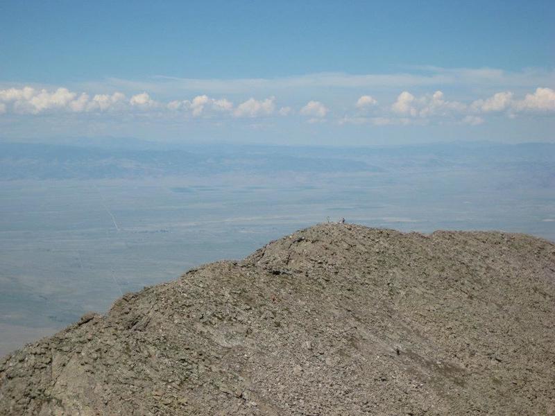 Challenger Point as seen from the summit of Kit Carson. Unfortunately, it's much farther away than it looks.