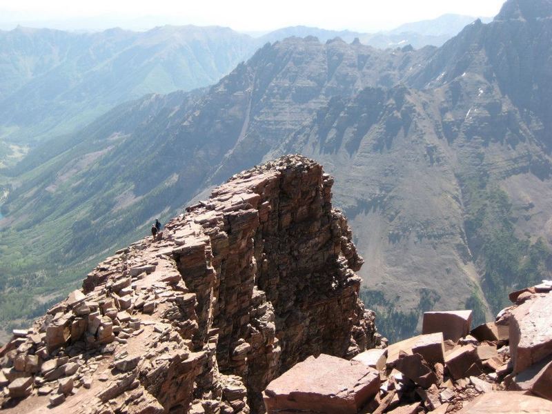 The precipice makes for a good spot for lunch, as it's much less windy than the summit.