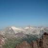 The views from the summit are incredible. To the left is 14er Snowmass Mountain, with Capitol Peak to its right.