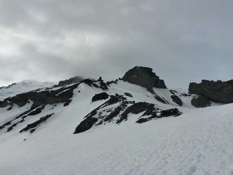 Looking up towards Camp Muir