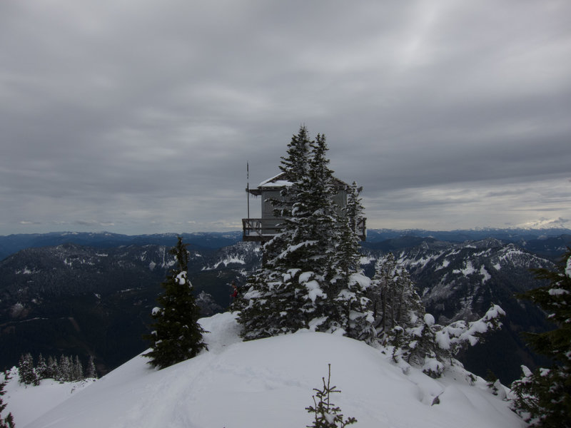 The fire lookout on top of Granite Mountain, April 2015.
