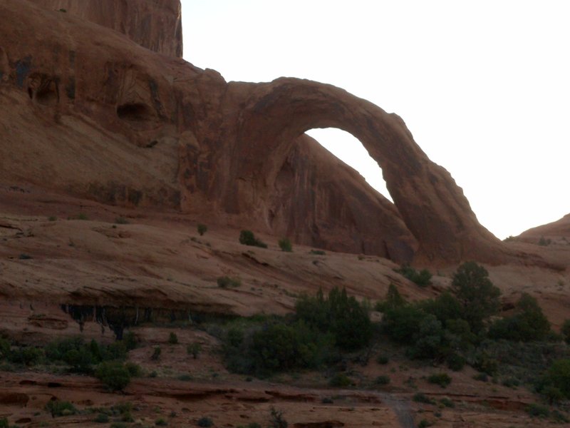 View from the Corona Arch trail, of Corona Arch.