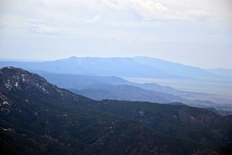 Far-off mountains as seen from the La Luz Trail
