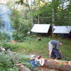 Getting ready to make some dinner after a long day's hike.