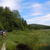 Getting a look of Mud Lake before heading back in the woods