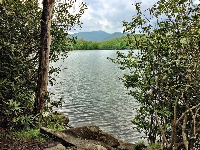 Price Lake with Grandfather Mountain in the distance.