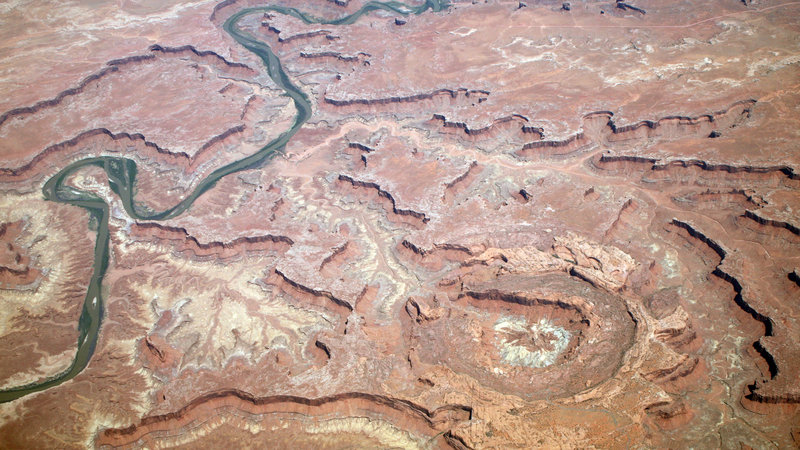 Upheaval Dome and Canyon from high above