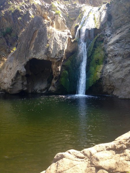 The reward for a nice hike. Paradise Falls!  (beware of poison oak)