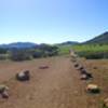 A look at the long trail to start the hike.