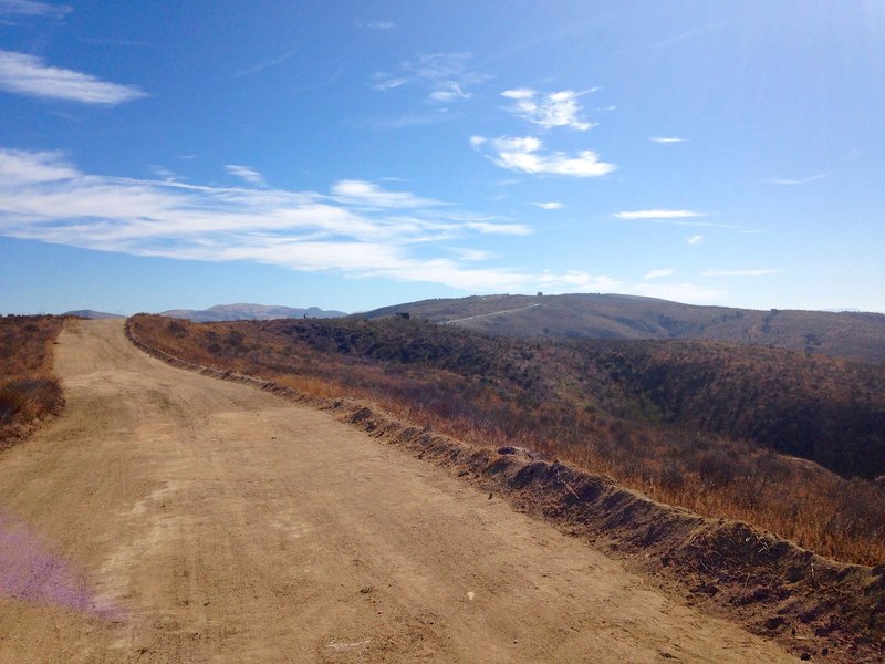 After the steeper part of the climb, the rest is a gradual incline.