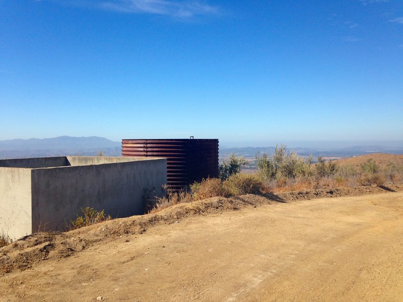 The water tank as you get closer to the turnoff.