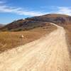 Don't miss the turn off the dirt road to the singletrack trail.