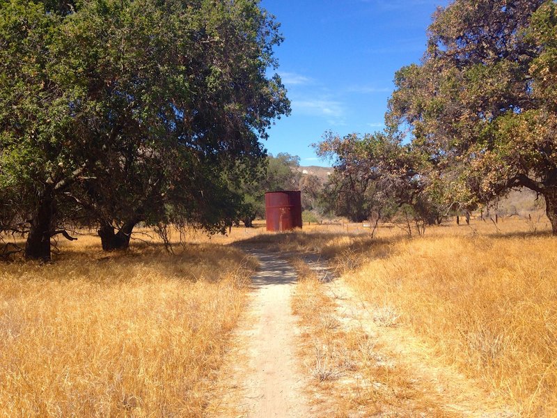 The water tank just before you get to the campground.