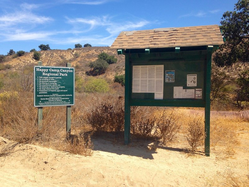 The actual trailhead (about 1.1 miles from the parking lot)