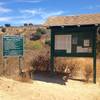 The actual trailhead (about 1.1 miles from the parking lot)