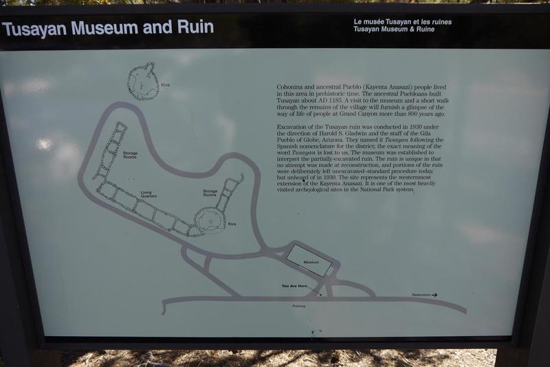 Tusayan Museum and Ruins map.